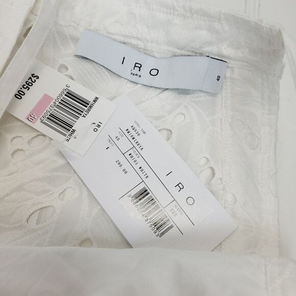 IRO Mireya Eyelet Strappy Halter Neck Peplum Top - Picture 13 of 14